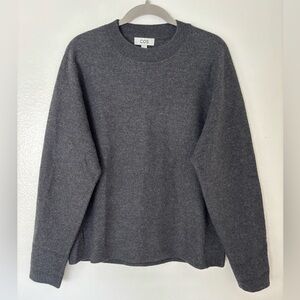 COS Dark Gray 100% Merino Wool Jumper Pullover Sweater - Women’s Medium